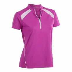 Nancy Lopez Sporty Short Sleeve Polo -Golf Bag Sales nancy lopez sporty short sleeve polo hot pink white 01 32736.1633465913