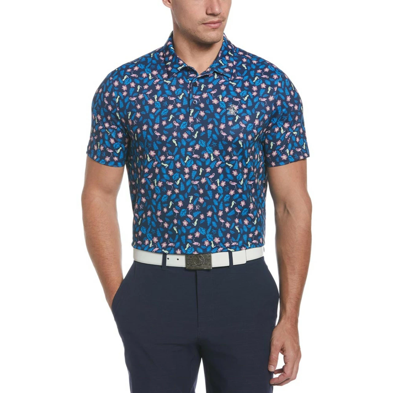 Original Penguin Whimsical Tropical Print Polo 1 Original Penguin Whimsical Tropical Print Polo