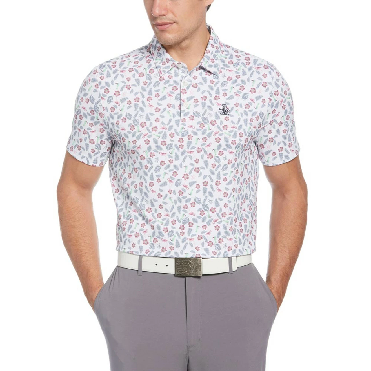 Original Penguin Whimsical Tropical Print Polo 3 Original Penguin Whimsical Tropical Print Polo - Image 3