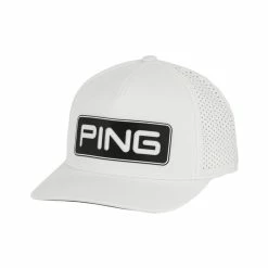 Ping Tour Vented Delta Hat -Golf Bag Sales ping tour vented delta hat white 01 82642.1652363404