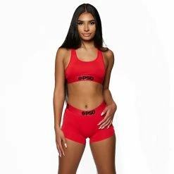 PSD Women's Solids Sports Bra -Golf Bag Sales psd womens solids sports bra red 01 59474.1636747078