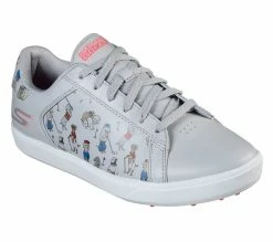 Skechers Women's Go Golf Drive - Dogs At Play Golf Shoes - Gray/Pink -Golf Bag Sales skechers womens go golf drive dogs at play golf shoes gray pink 03 30051.1632339664
