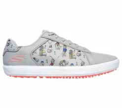 Skechers Women's Go Golf Drive - Dogs At Play Golf Shoes - Gray/Pink