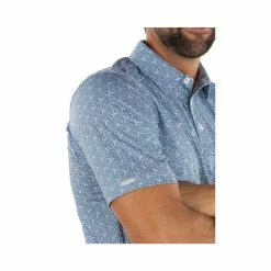 Straight Down Escher Polo -Golf Bag Sales straight down escher polo steel blue 05 34932.1644335557