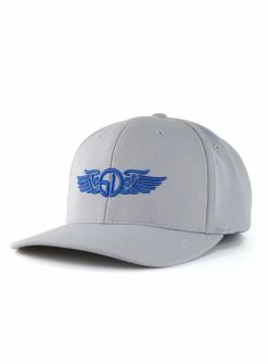 Straight Down SD Wings FlexFit Hat -Golf Bag Sales straight down sd wings flexfit hat silver 01 48927.1633014154