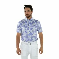 Straight Down Tropics Golf Polo