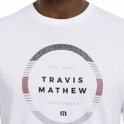 Travis Mathew Secondary School Tee -Golf Bag Sales travis mathew secondary school tee white 03 29244.1671654434