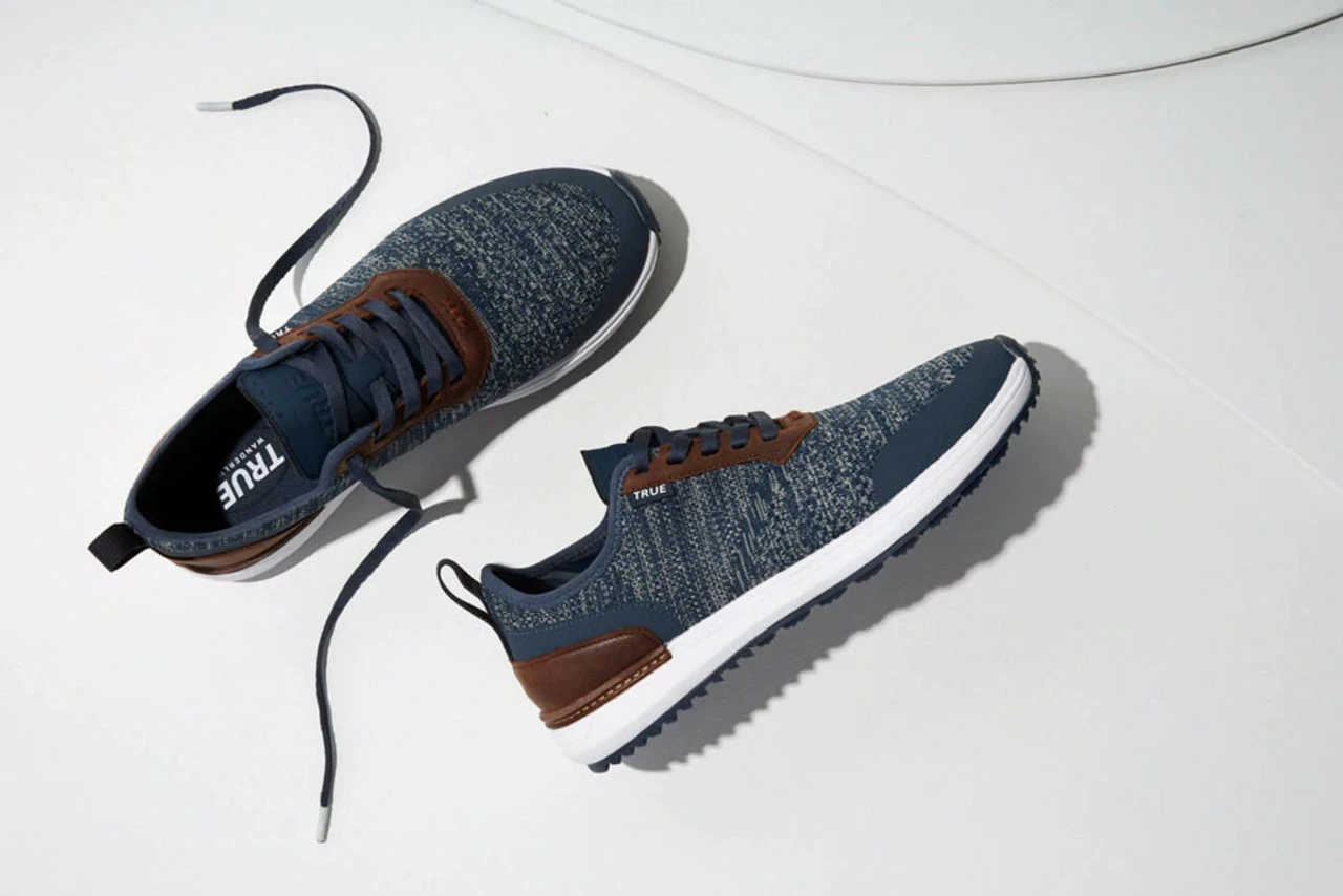 True Men's Lux Knit Golf Shoes - Heathered Navy 2 True Men's Lux Knit Golf Shoes - Heathered Navy - Image 2