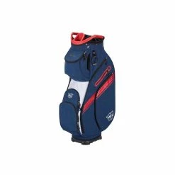 Wilson Staff EXO II Cart Bag -Golf Bag Sales wilson staff exo ii cart bag navy white red 01 65266.1646170031